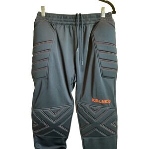 Kelme Soccer Goal Keeper Pants Mens Large Navy Blue Padded Elastic Waist